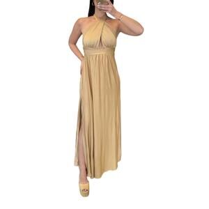 NEW JOSA TULUM cata wrap dress in beige